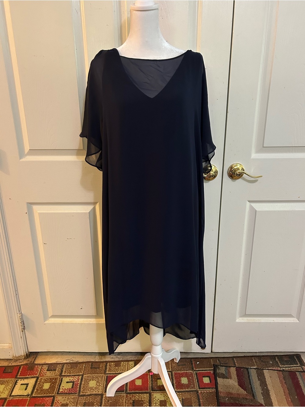 Adrianna Papell navy special occasion dress, 1X
